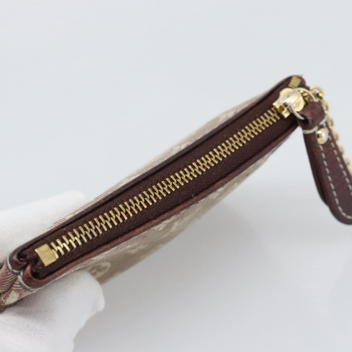 LOUIS VUITTON Monogram Idylle Pochette Cles Coin Purse Sepia M62996 Auth 194616