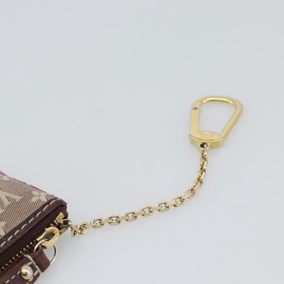LOUIS VUITTON Monogram Idylle Pochette Cles Coin Purse Sepia M62996 Auth 194616