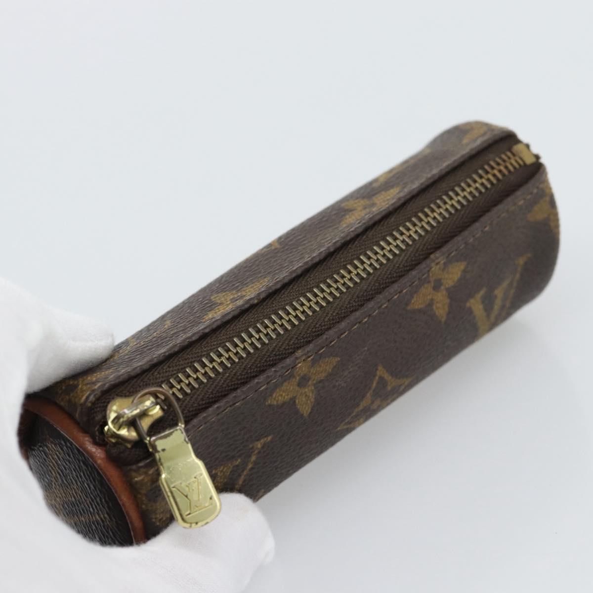 LOUIS VUITTON Monogram Etui 3 Ball de Golf Pouch M58249 LV Auth 194619
