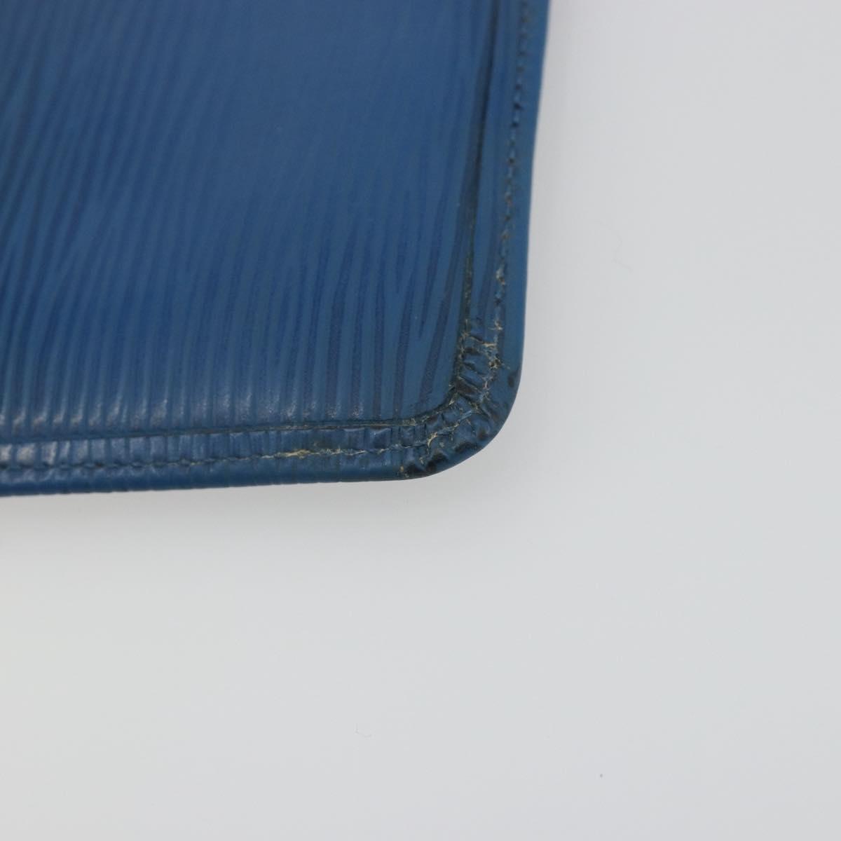 LOUIS VUITTON Epi Pochette Cles Coin Purse Blue M6380G LV Auth 194625