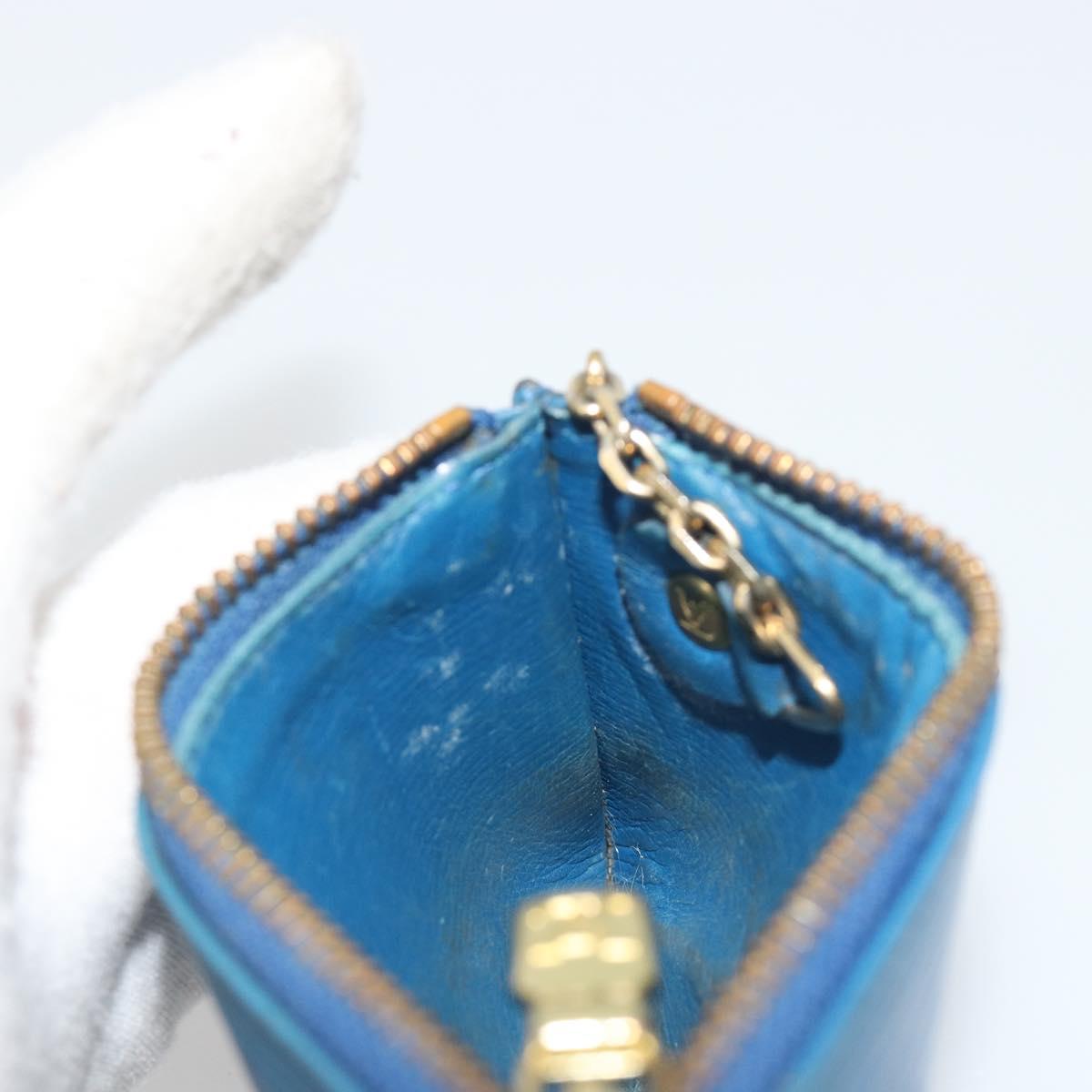 LOUIS VUITTON Epi Pochette Cles Coin Purse Blue M6380G LV Auth 194625