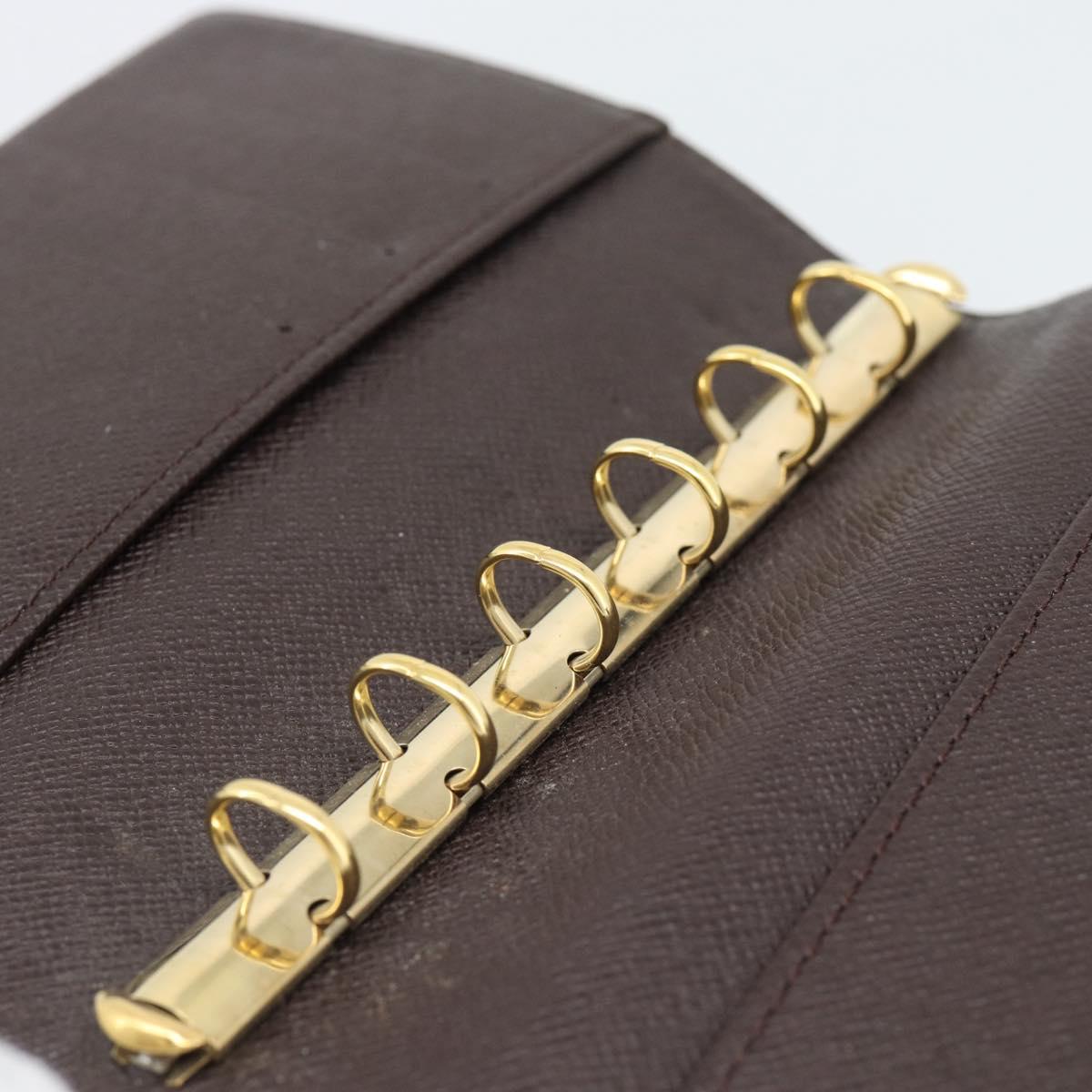 LOUIS VUITTON Damier Ebene Agenda PM Day Planner Cover R20700 LV Auth 194627
