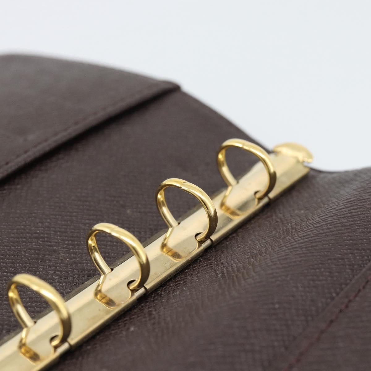 LOUIS VUITTON Damier Ebene Agenda PM Day Planner Cover R20700 LV Auth 194627