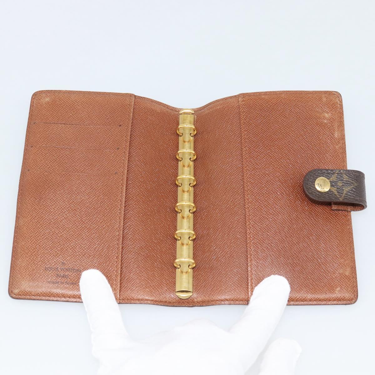 LOUIS VUITTON Monogram Agenda PM Day Planner Cover R20005 LV Auth 194628