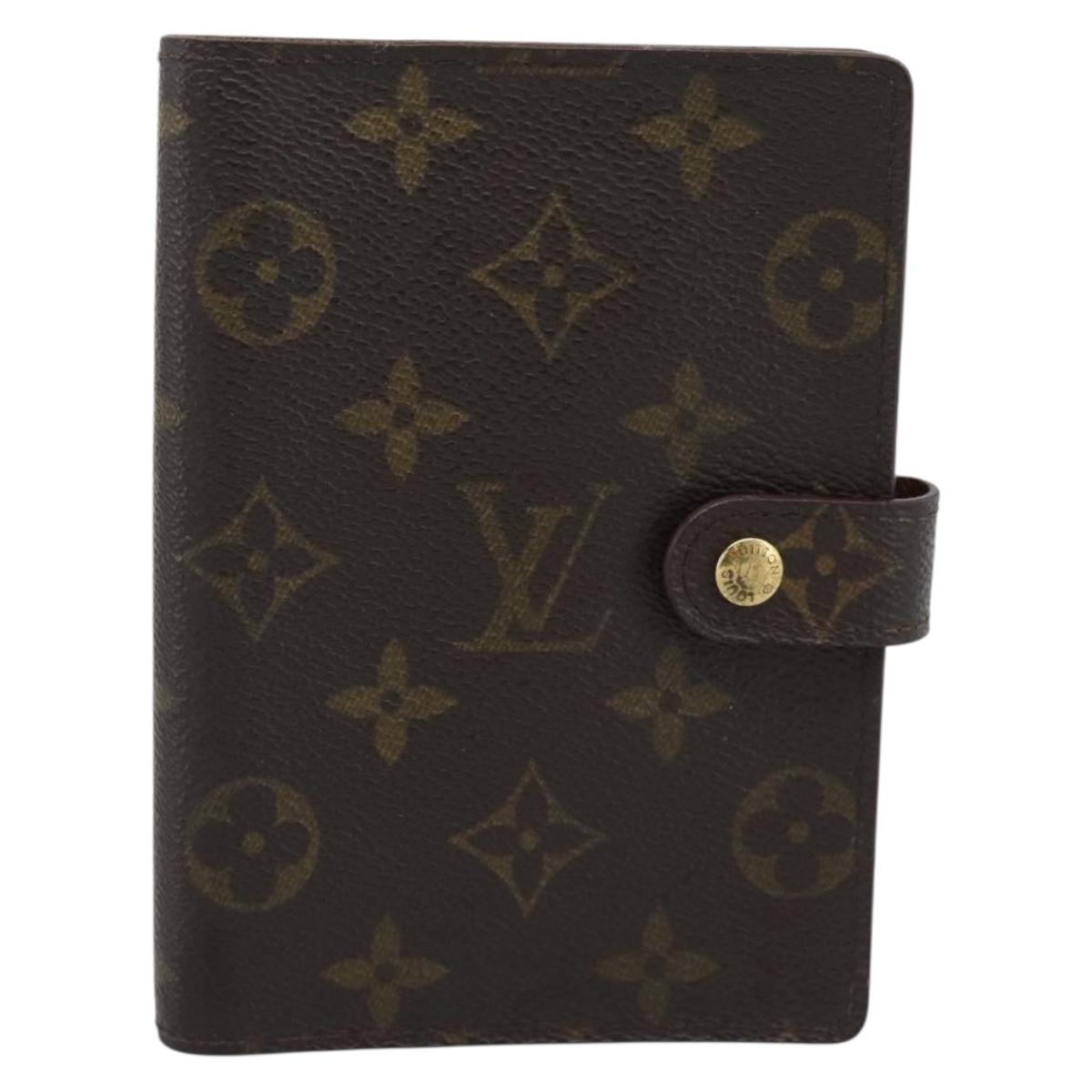 LOUIS VUITTON Monogram Agenda PM Day Planner Cover R20005 LV Auth 194628