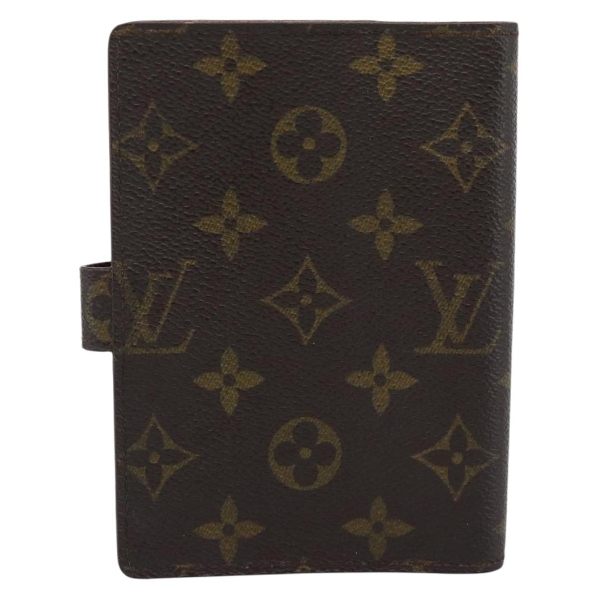 LOUIS VUITTON Monogram Agenda PM Day Planner Cover R20005 LV Auth 194628