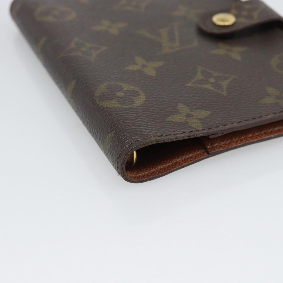 LOUIS VUITTON Monogram Agenda PM Day Planner Cover R20005 LV Auth 194628