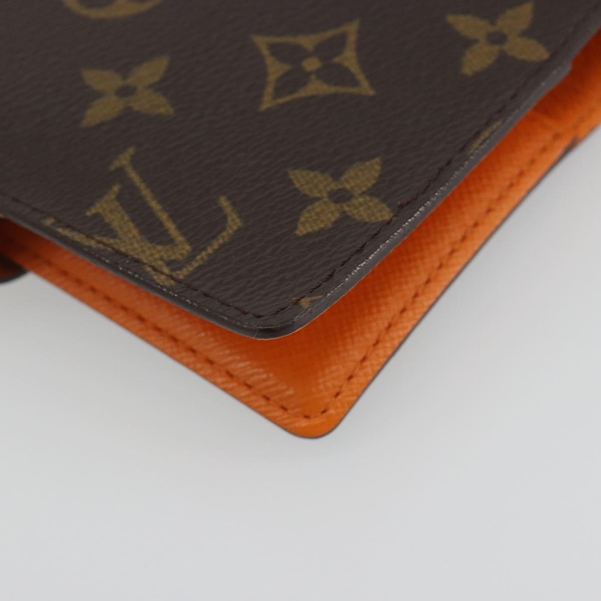 LOUIS VUITTON Monogram Agenda Koala PM Planner Cover Orange R21015 Auth 194629A