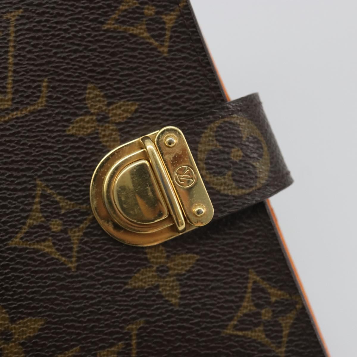 LOUIS VUITTON Monogram Agenda Koala PM Planner Cover Orange R21015 Auth 194629A