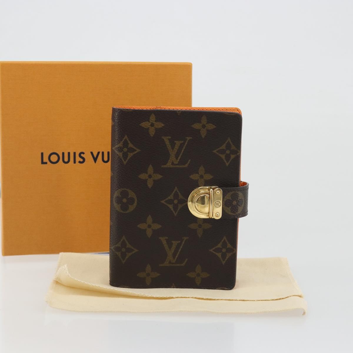 LOUIS VUITTON Monogram Agenda Koala PM Planner Cover Orange R21015 Auth 194629A