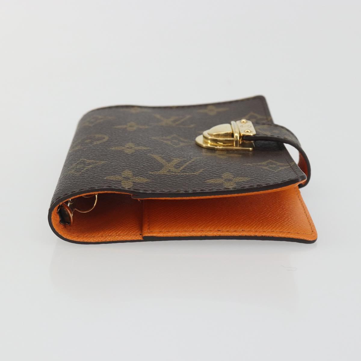LOUIS VUITTON Monogram Agenda Koala PM Planner Cover Orange R21015 Auth 194629A