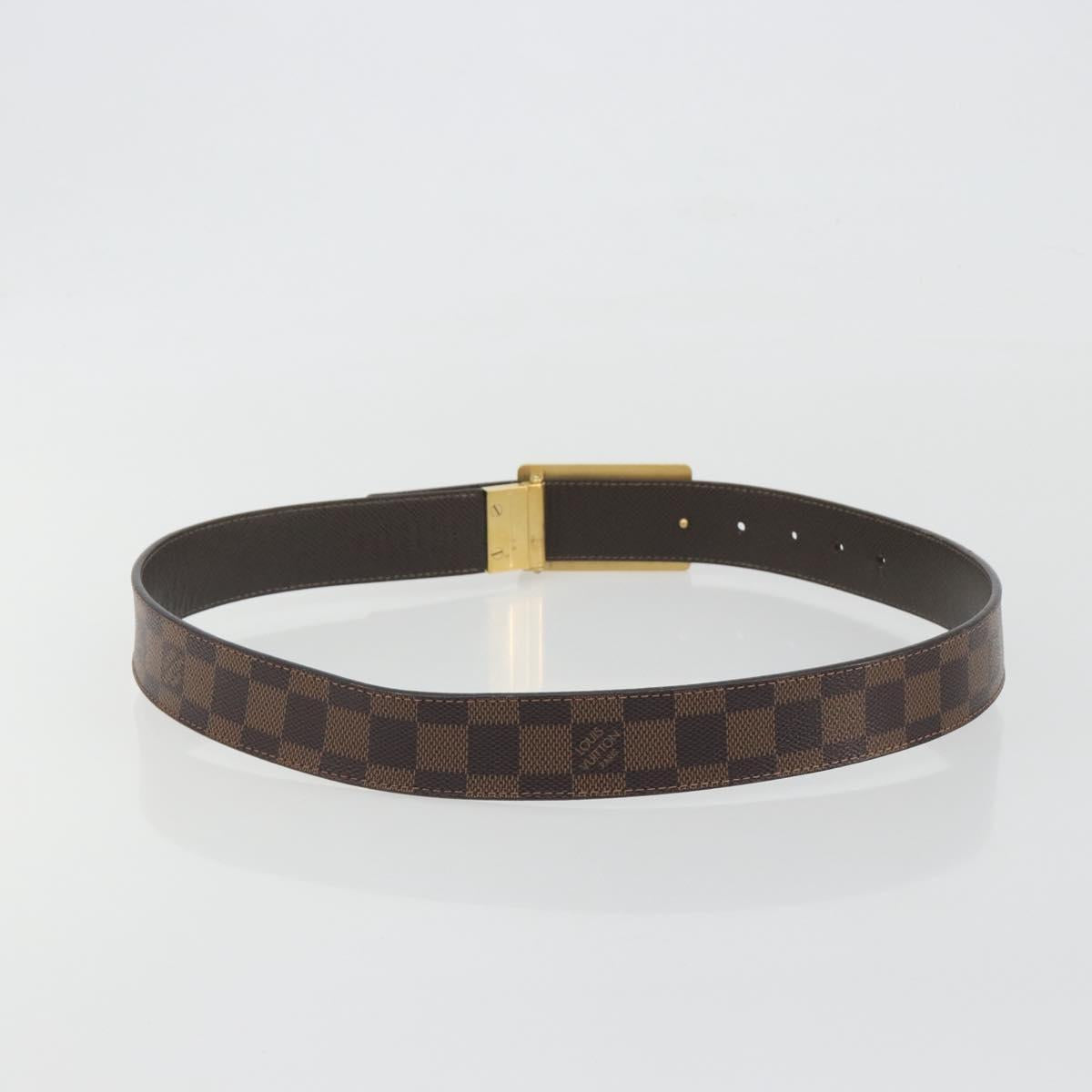 LOUIS VUITTON Damier Ebene Ceinture Anne Van Tours Belt M9677 LV Auth 194632