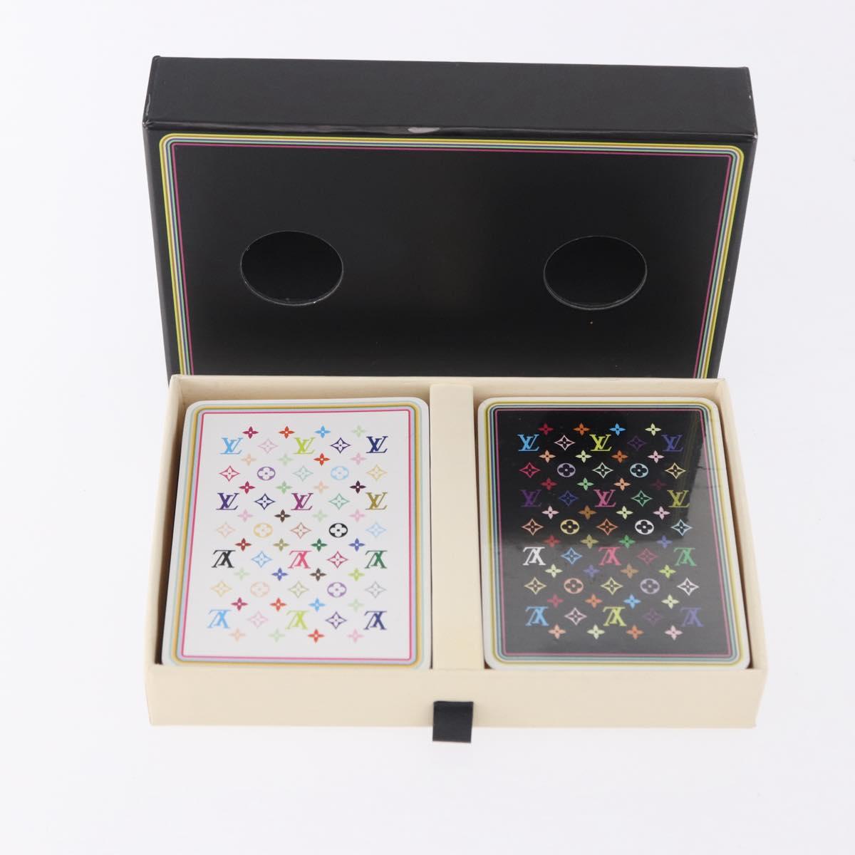 LOUIS VUITTON Multicolor Playing Cards Black White LV Auth 194633M