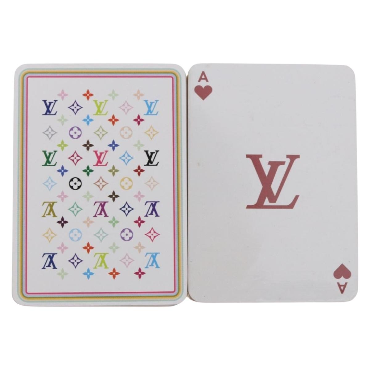 LOUIS VUITTON Multicolor Playing Cards Black White LV Auth 194633M