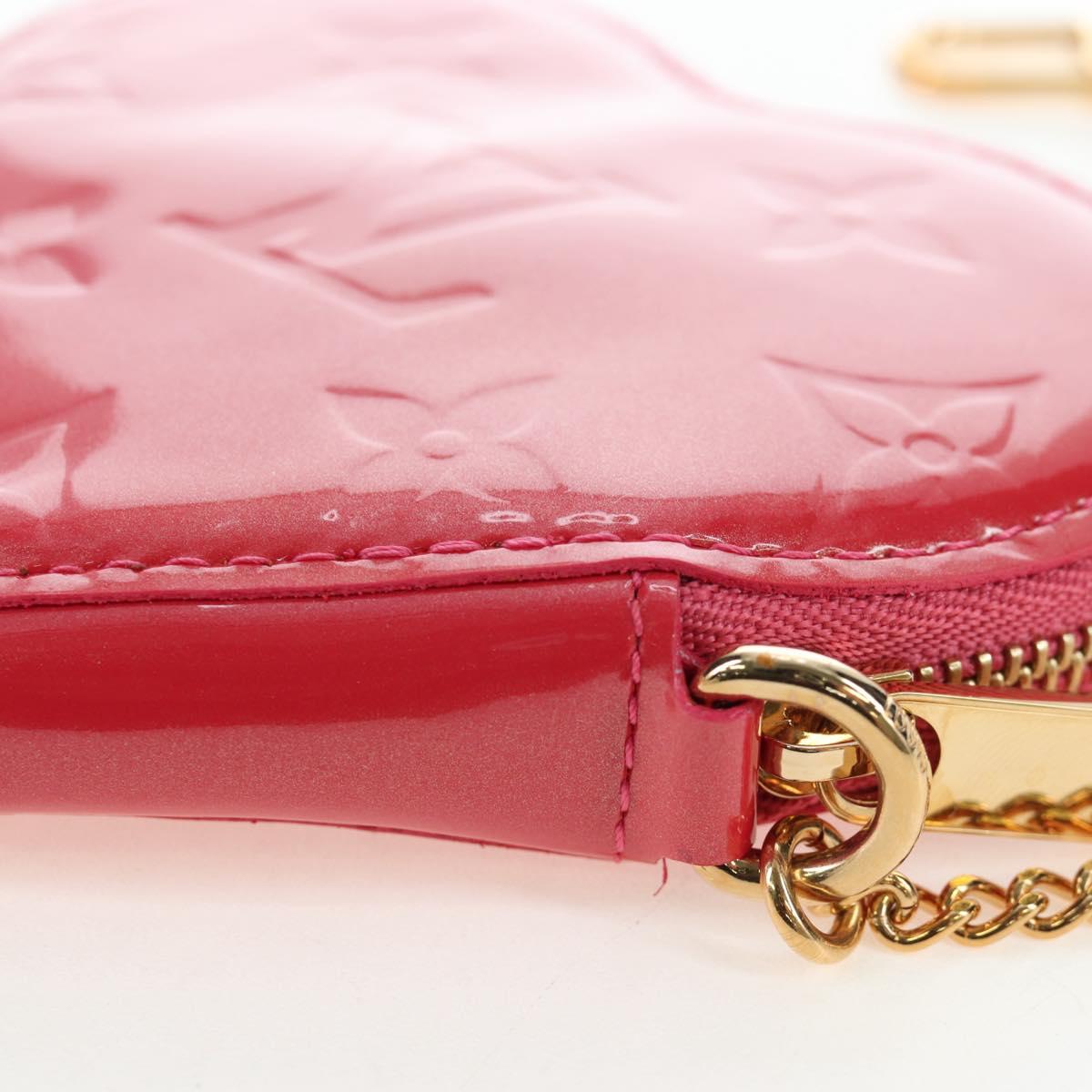 LOUIS VUITTON Vernis Porte Monnaie Coeur Purse Fran Boise M919BF Auth 194634V