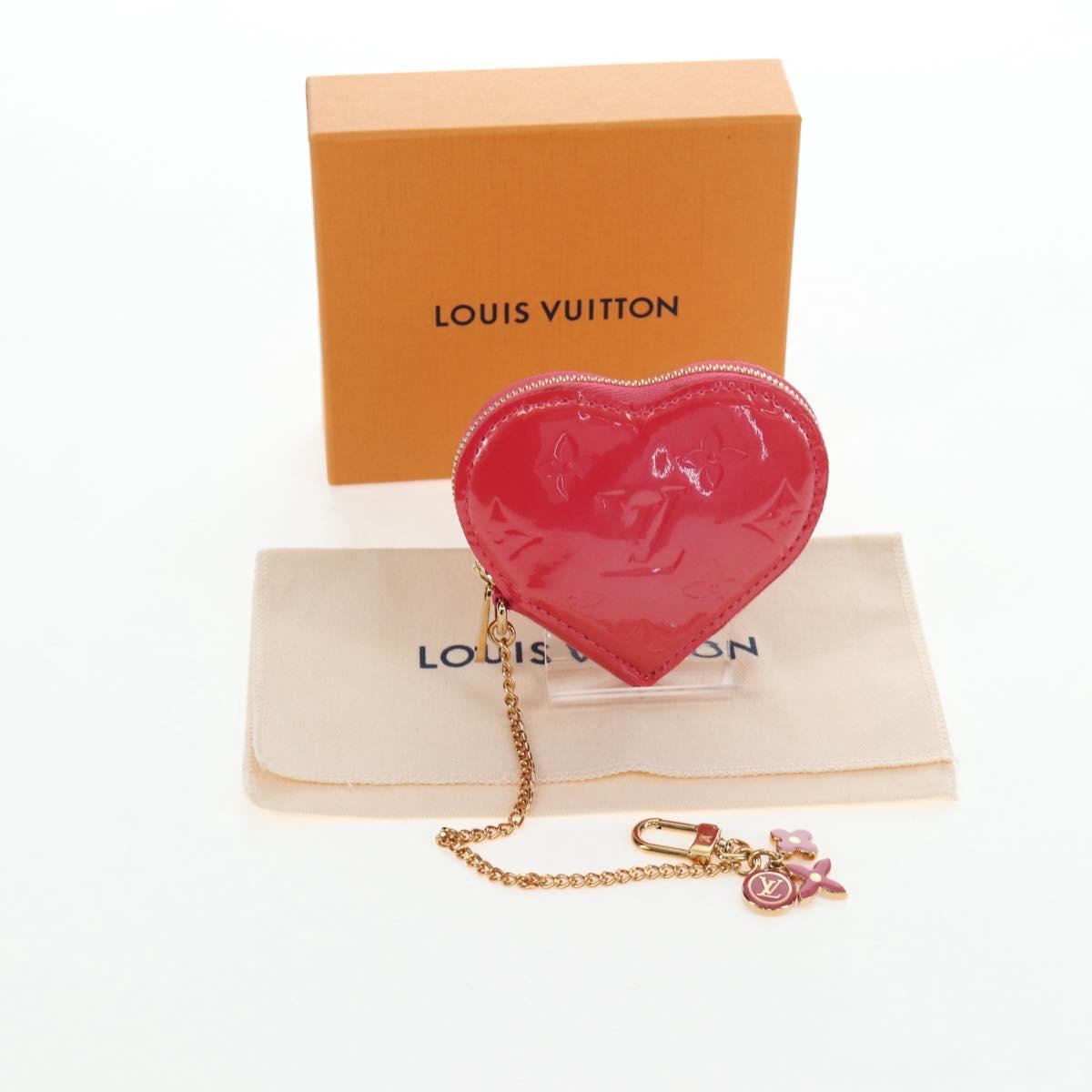 LOUIS VUITTON Vernis Porte Monnaie Coeur Purse Fran Boise M919BF Auth 194634V