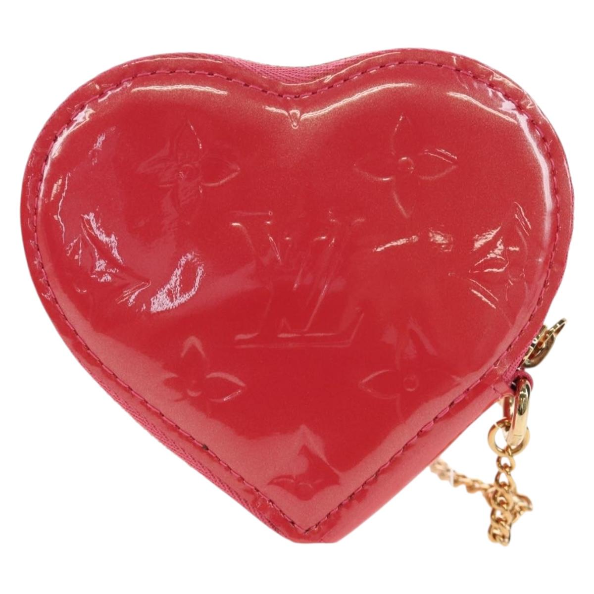 LOUIS VUITTON Vernis Porte Monnaie Coeur Purse Fran Boise M919BF Auth 194634V