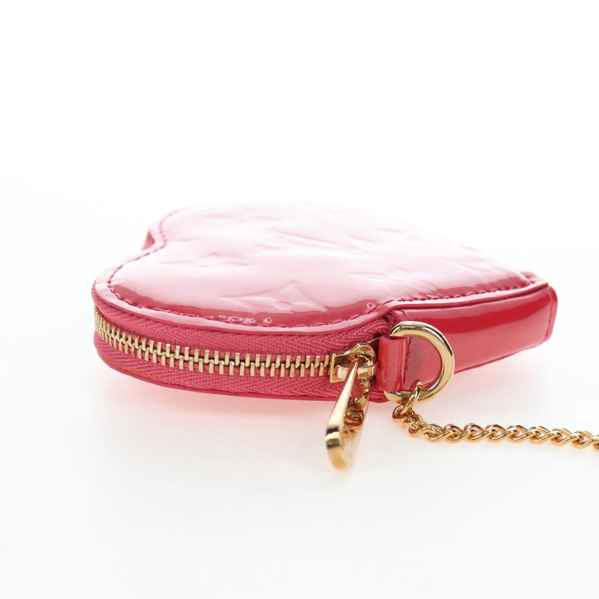 LOUIS VUITTON Vernis Porte Monnaie Coeur Purse Fran Boise M919BF Auth 194634V
