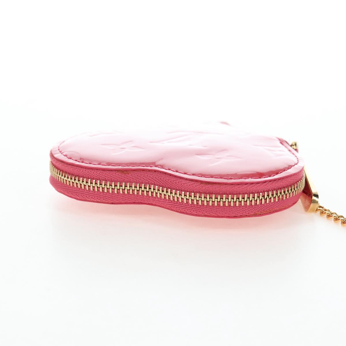 LOUIS VUITTON Vernis Porte Monnaie Coeur Purse Fran Boise M919BF Auth 194634V