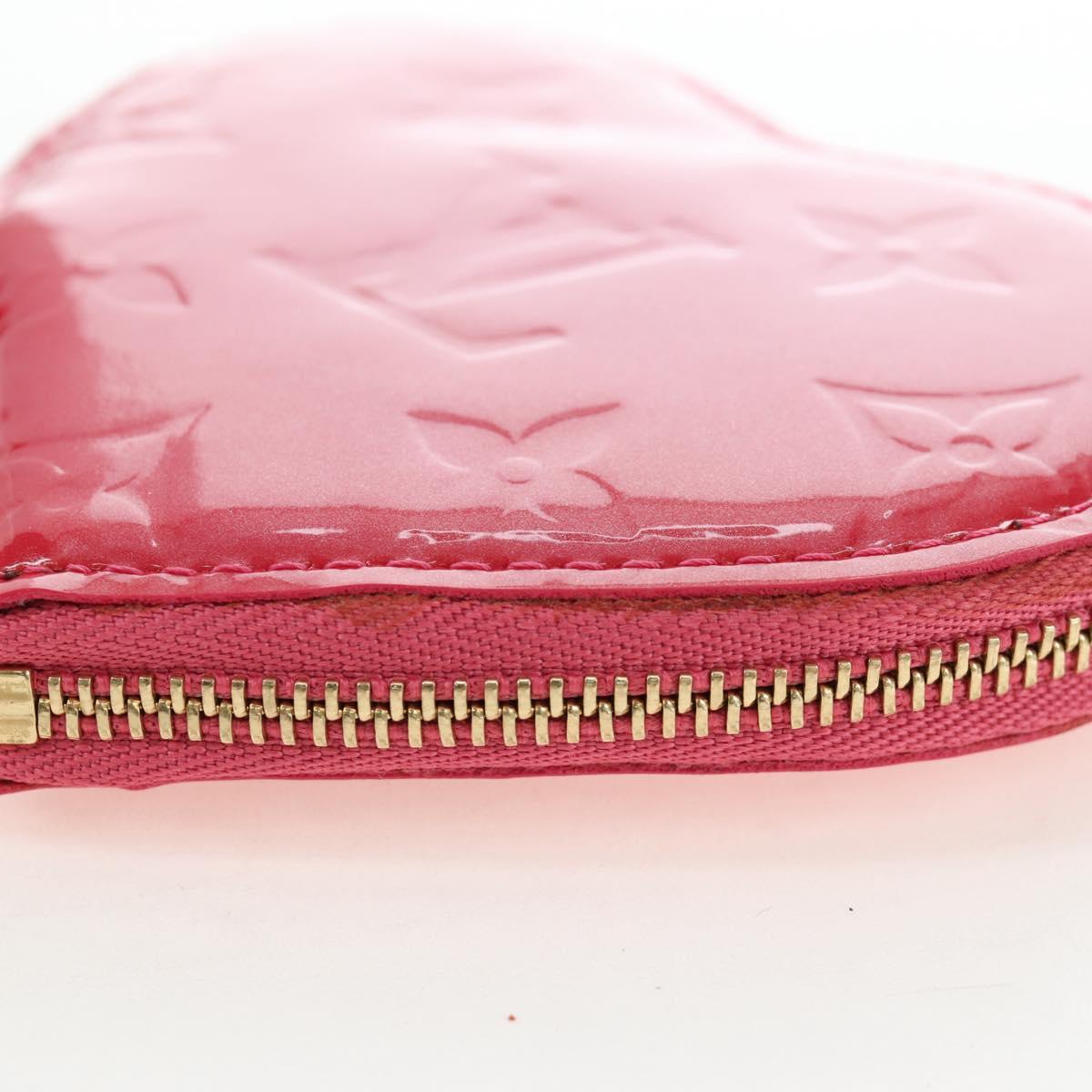 LOUIS VUITTON Vernis Porte Monnaie Coeur Purse Fran Boise M919BF Auth 194634V