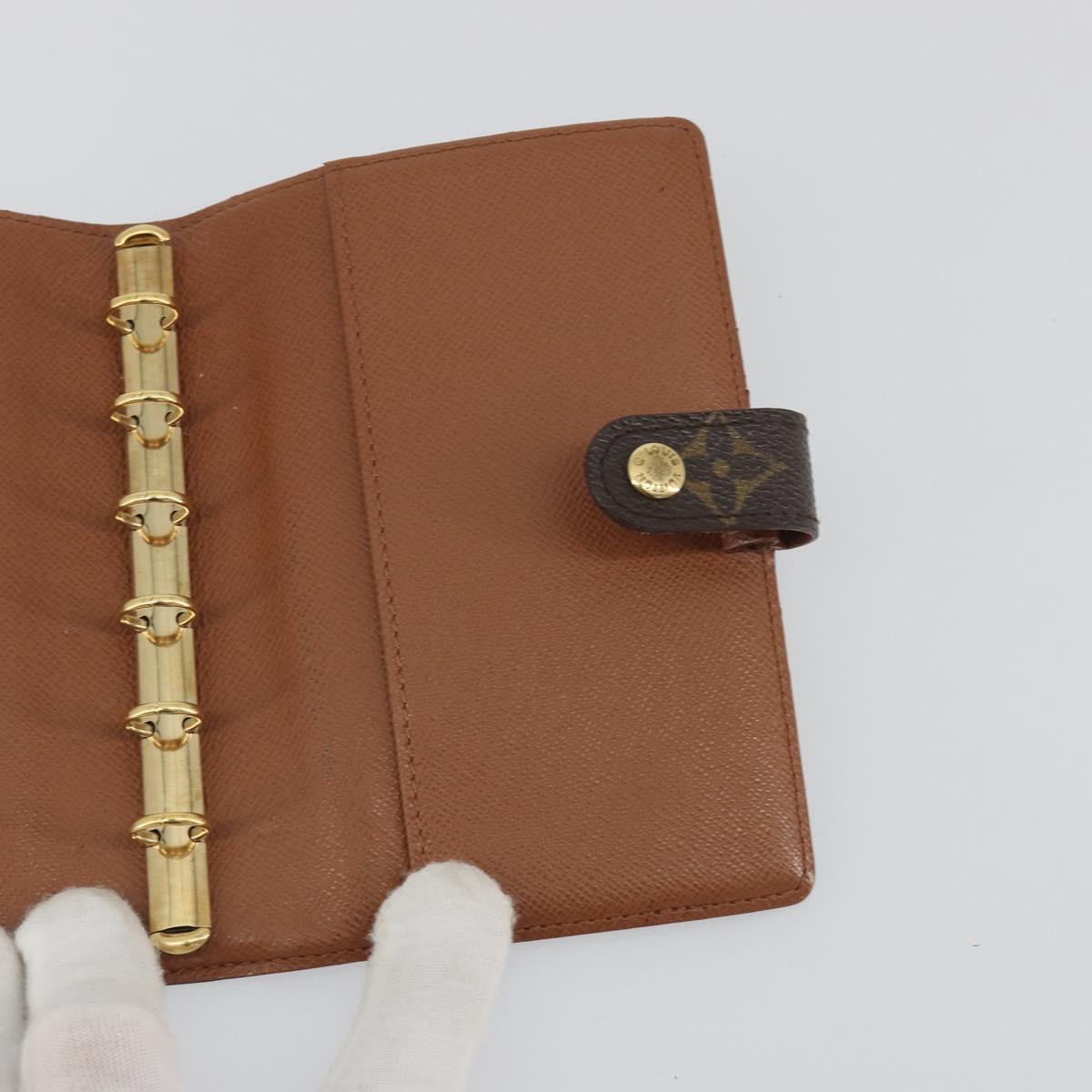 LOUIS VUITTON Monogram Agenda PM Day Planner Cover R20005 LV Auth 194635