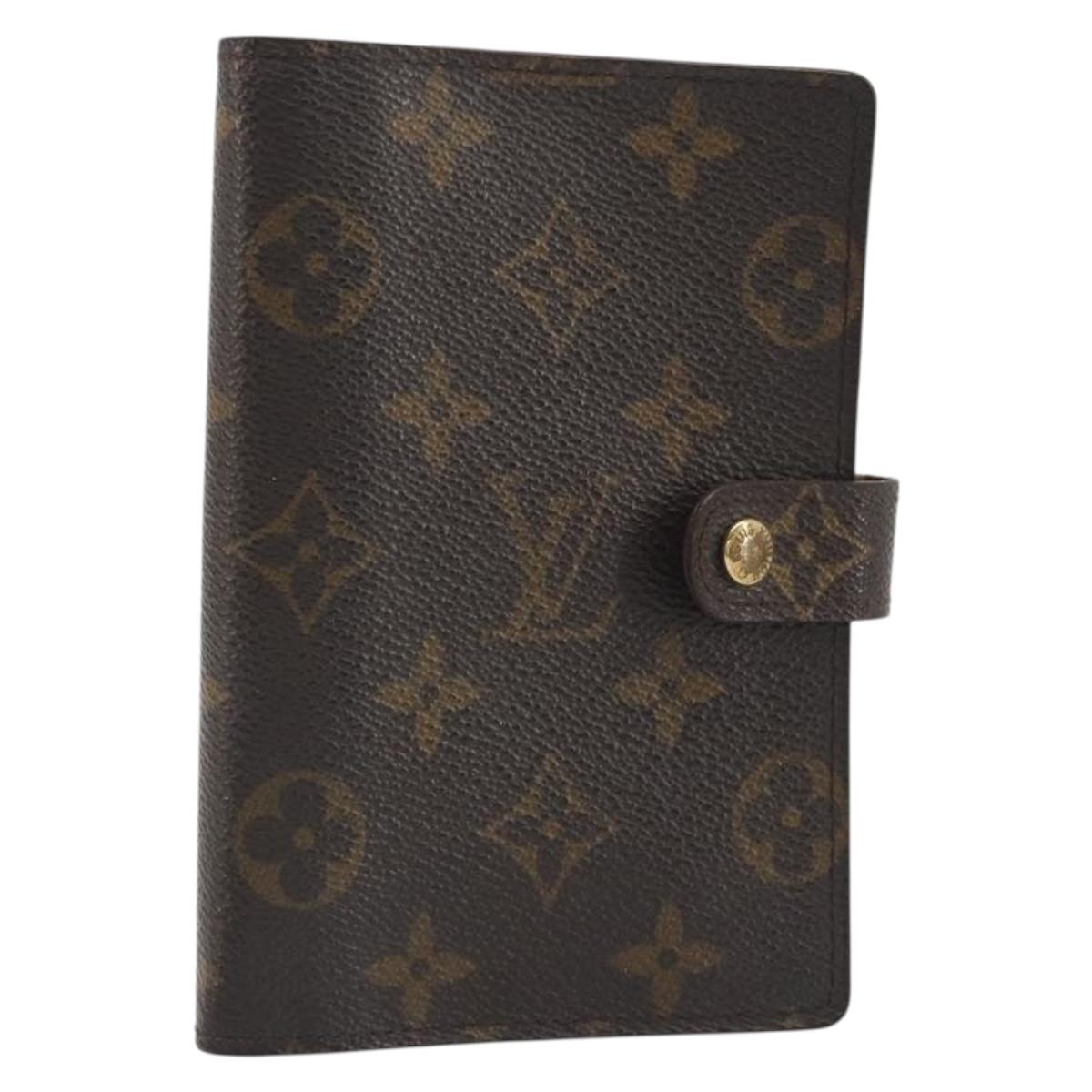 LOUIS VUITTON Monogram Agenda PM Day Planner Cover R20005 LV Auth 194636