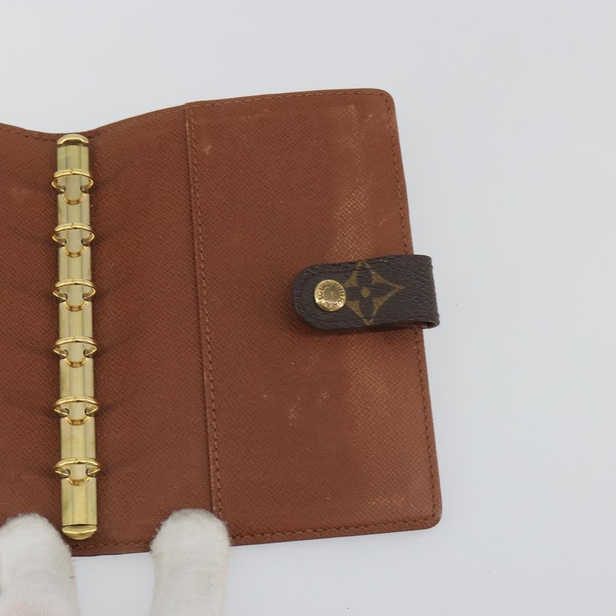 LOUIS VUITTON Monogram Agenda PM Day Planner Cover R20005 LV Auth 194636