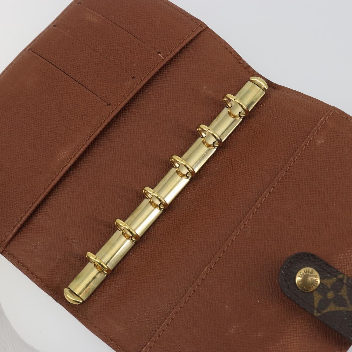LOUIS VUITTON Monogram Agenda PM Day Planner Cover R20005 LV Auth 194636