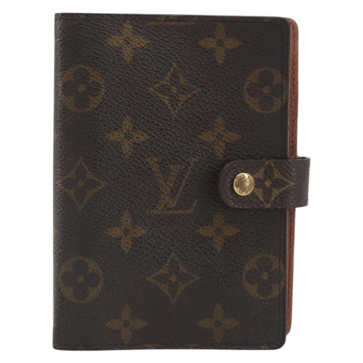 LOUIS VUITTON Monogram Agenda PM Day Planner Cover R20005 LV Auth 194636