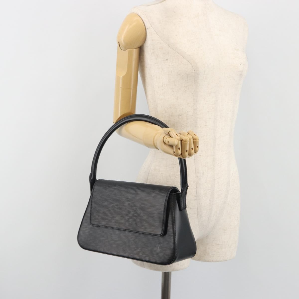 LOUIS VUITTON Epi Mini Looping Shoulder Bag SPO Black LV Auth 194642SM