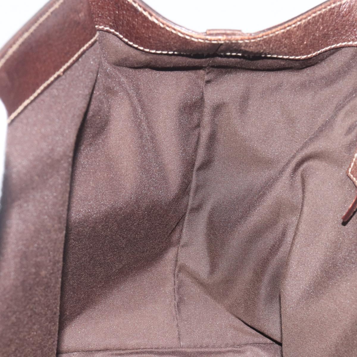 GUCCI Horsebit Sherry Line Boston Bag Canvas Beige Gold 150335 Auth 194651V