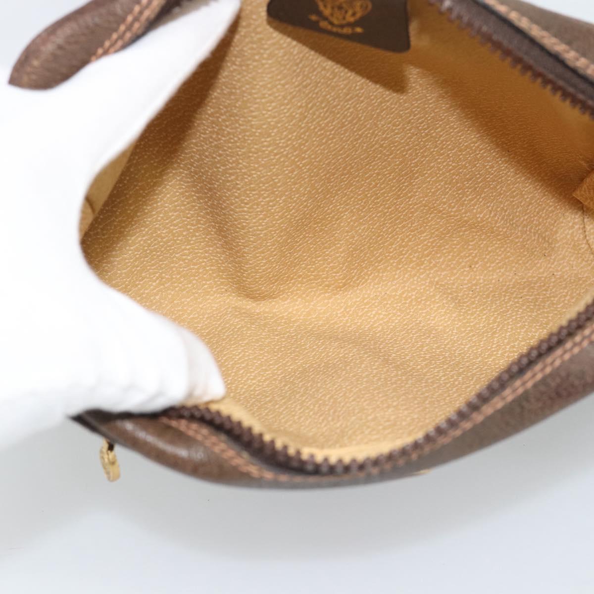 GUCCI GG Supreme Web Sherry Line Shoulder Bag PVC Beige Gold Auth 194659A