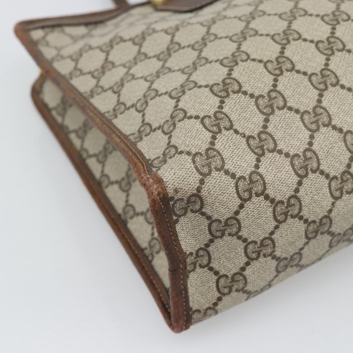 GUCCI GG Supreme Web Sherry Line Hand Bag PVC Beige Gold 002 4083 39 Auth 194663