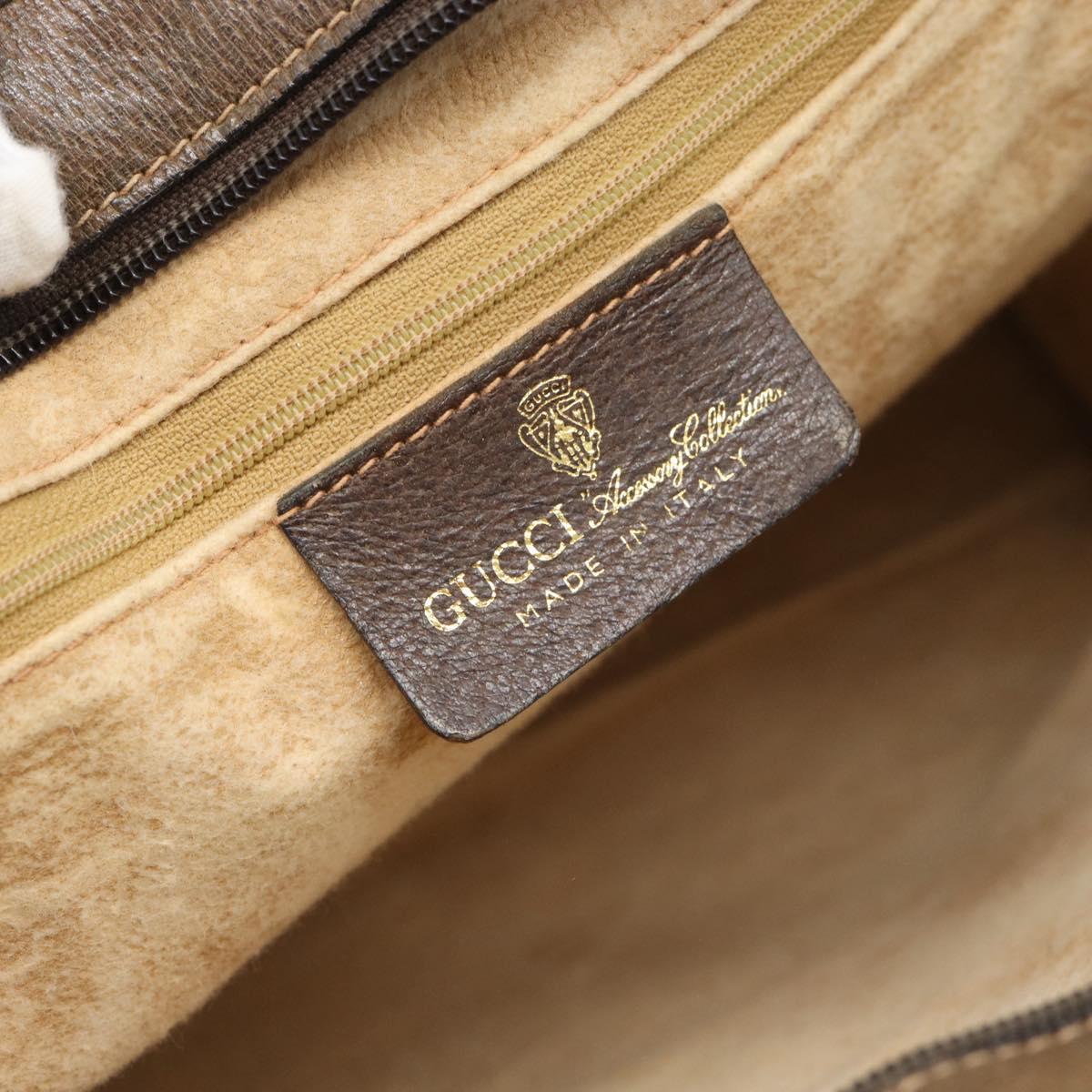 GUCCI GG Supreme Web Sherry Line Hand Bag PVC Beige Gold 002 4083 39 Auth 194663