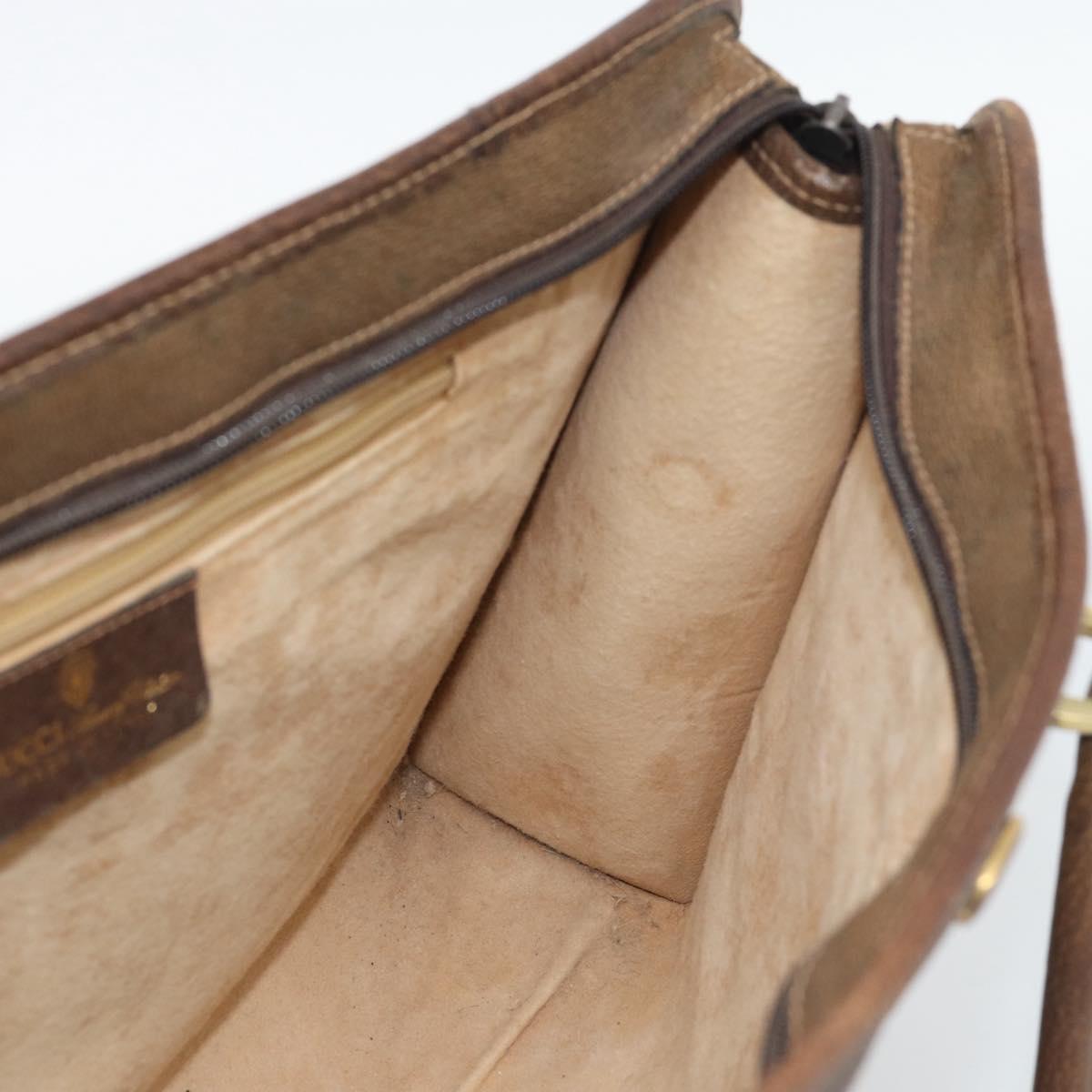 GUCCI GG Supreme Web Sherry Line Hand Bag PVC Beige Gold 002 4083 39 Auth 194663