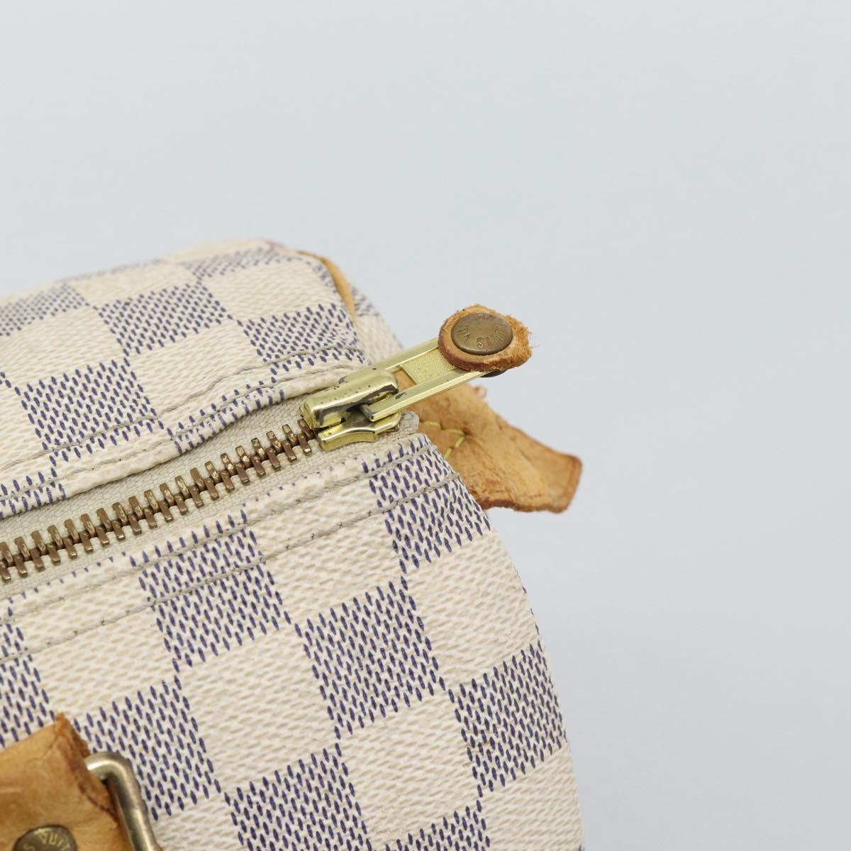LOUIS VUITTON Damier Azur Speedy 25 Hand Bag N41534 LV Auth 194664