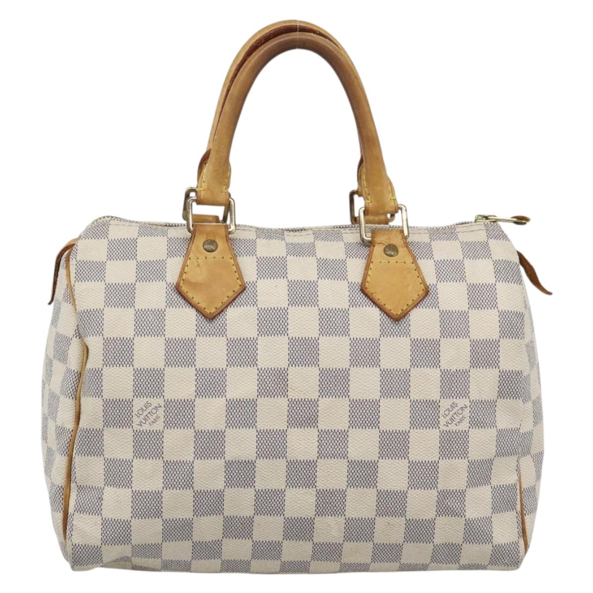 LOUIS VUITTON Damier Azur Speedy 25 Hand Bag N41534 LV Auth 194664