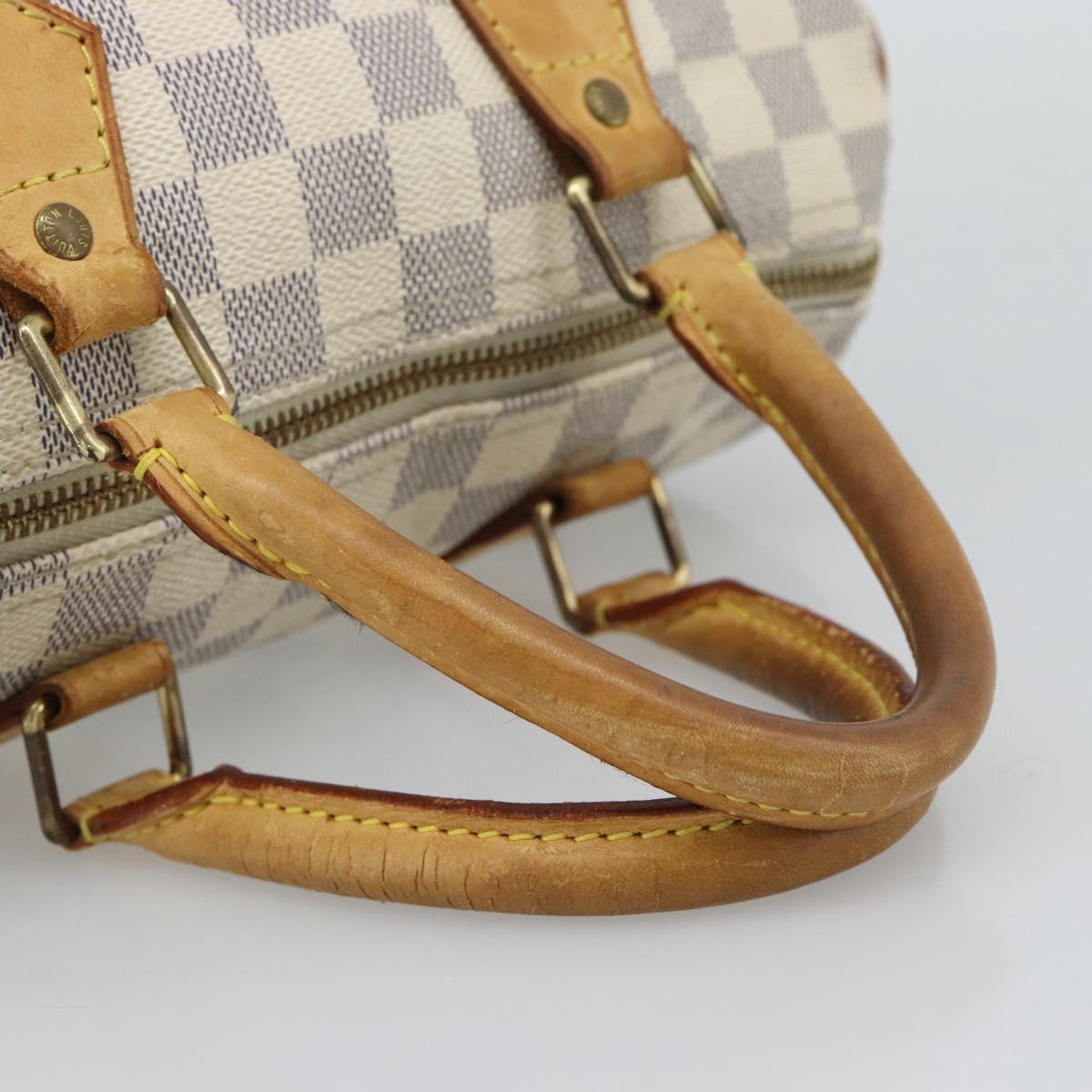 LOUIS VUITTON Damier Azur Speedy 25 Hand Bag N41534 LV Auth 194664