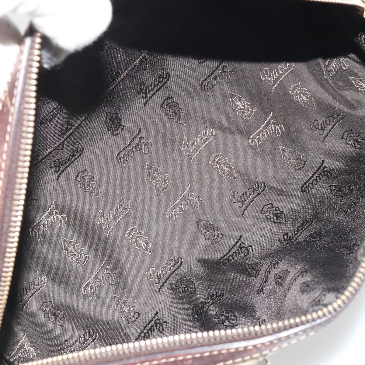 GUCCI GG Crystal Duchessa Boston Bag Coated Canvas Beige Gold 181485 Auth 194676