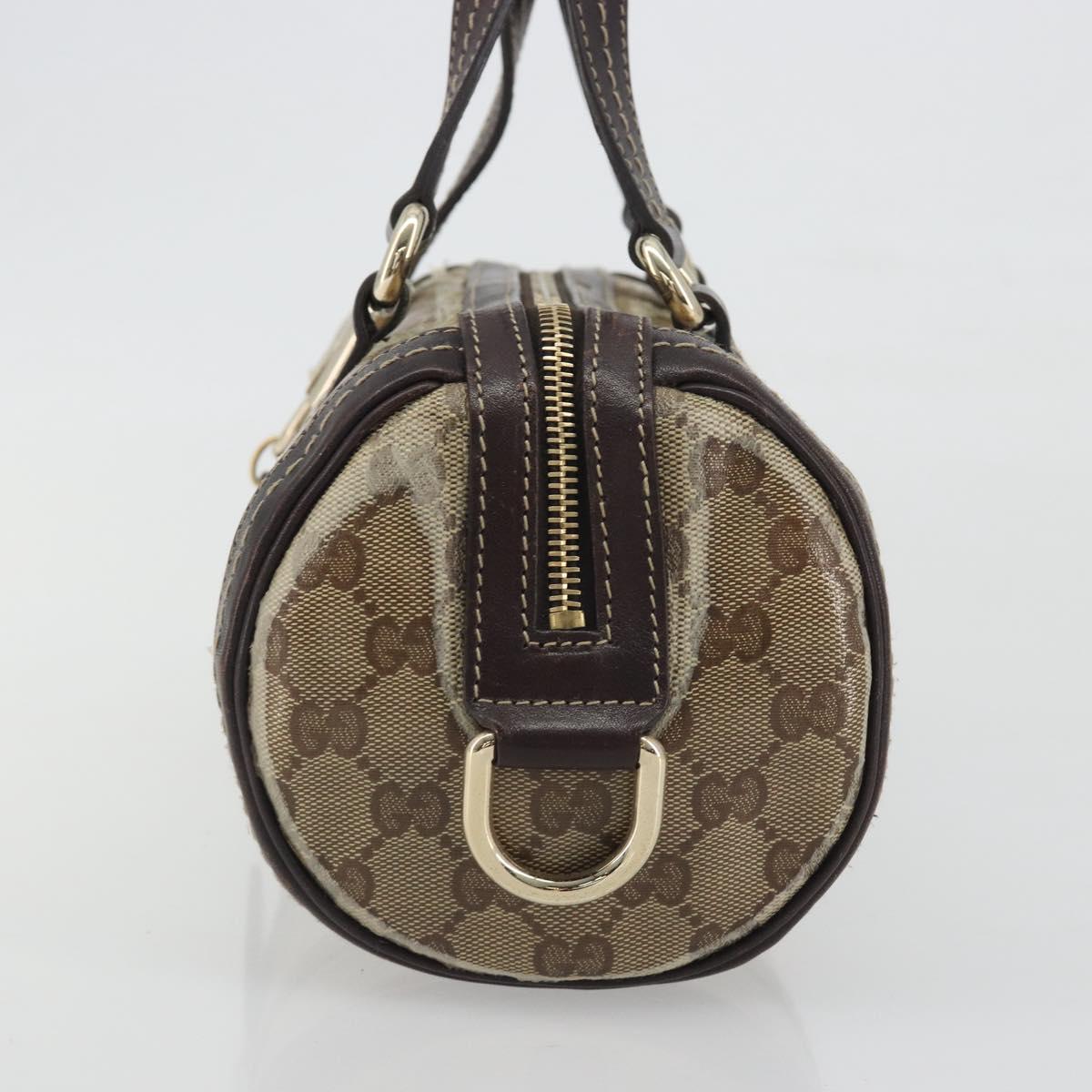 GUCCI GG Crystal Duchessa Boston Bag Coated Canvas Beige Gold 181485 Auth 194676