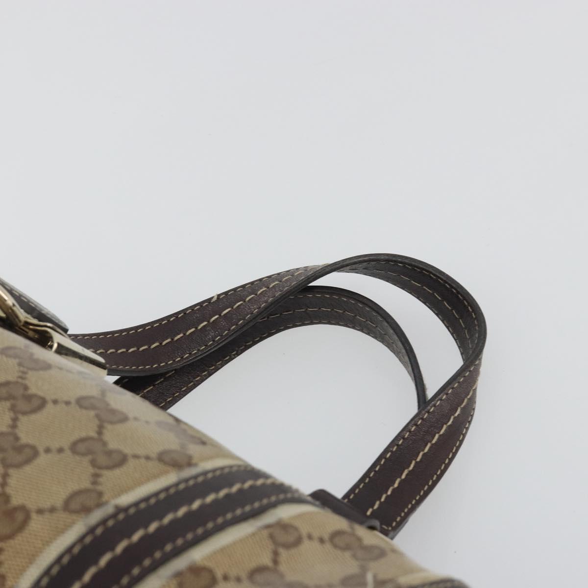 GUCCI GG Crystal Duchessa Boston Bag Coated Canvas Beige Gold 181485 Auth 194676