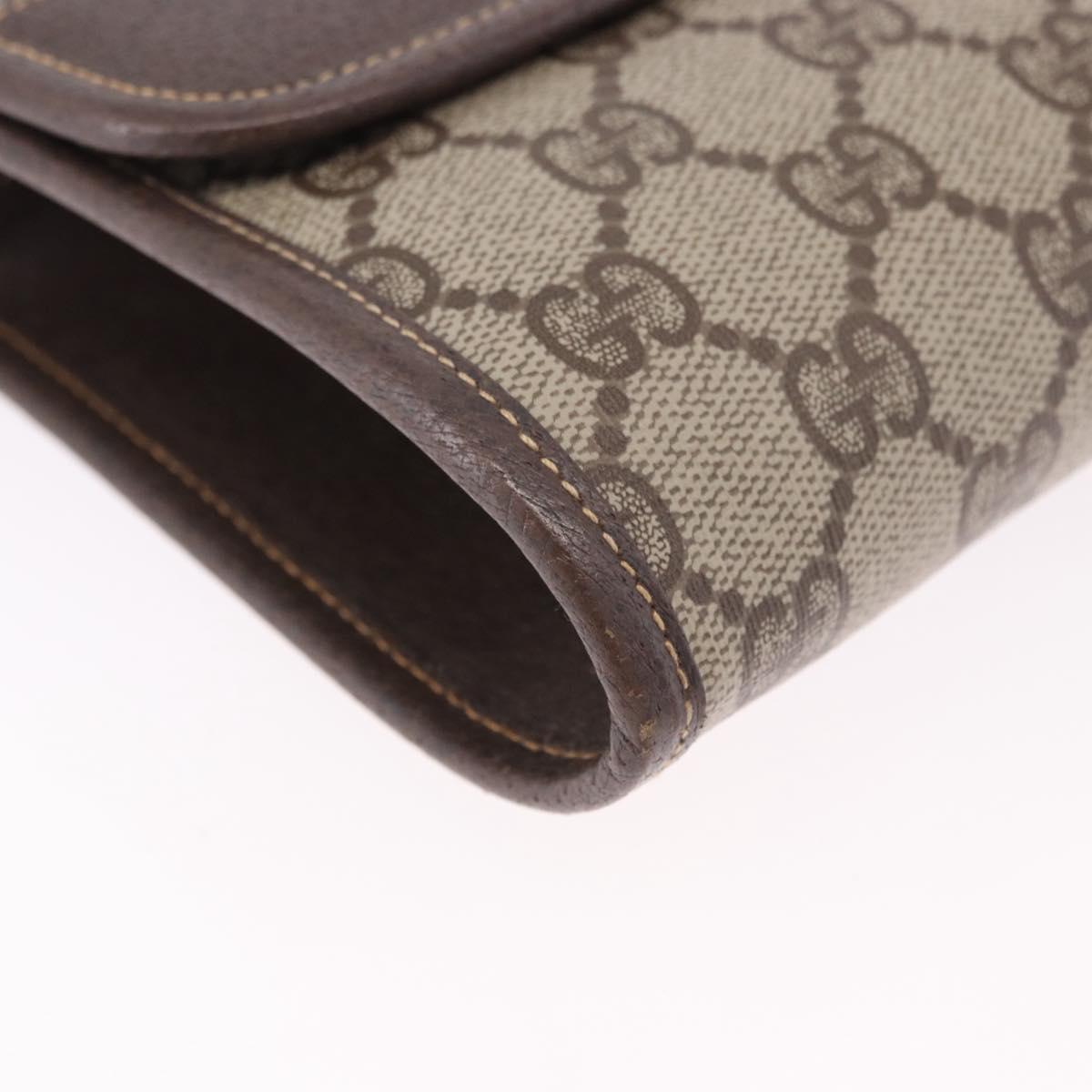 GUCCI GG Supreme Shoulder Bag PVC Beige Gold 004 89 0265 Auth 194677