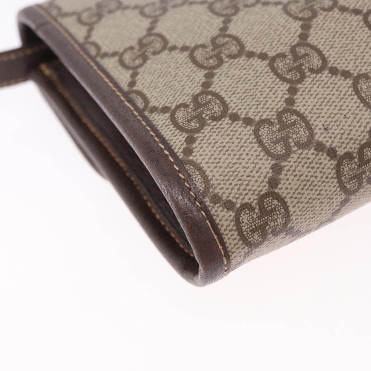 GUCCI GG Supreme Shoulder Bag PVC Beige Gold 004 89 0265 Auth 194677