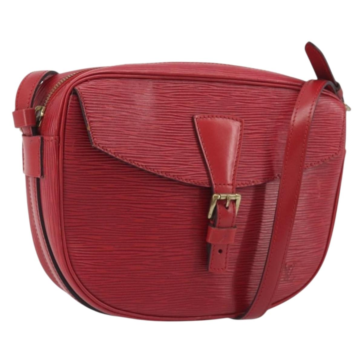 LOUIS VUITTON Epi Jeune Fille MM Shoulder Bag Red M52157 LV Auth 194678A