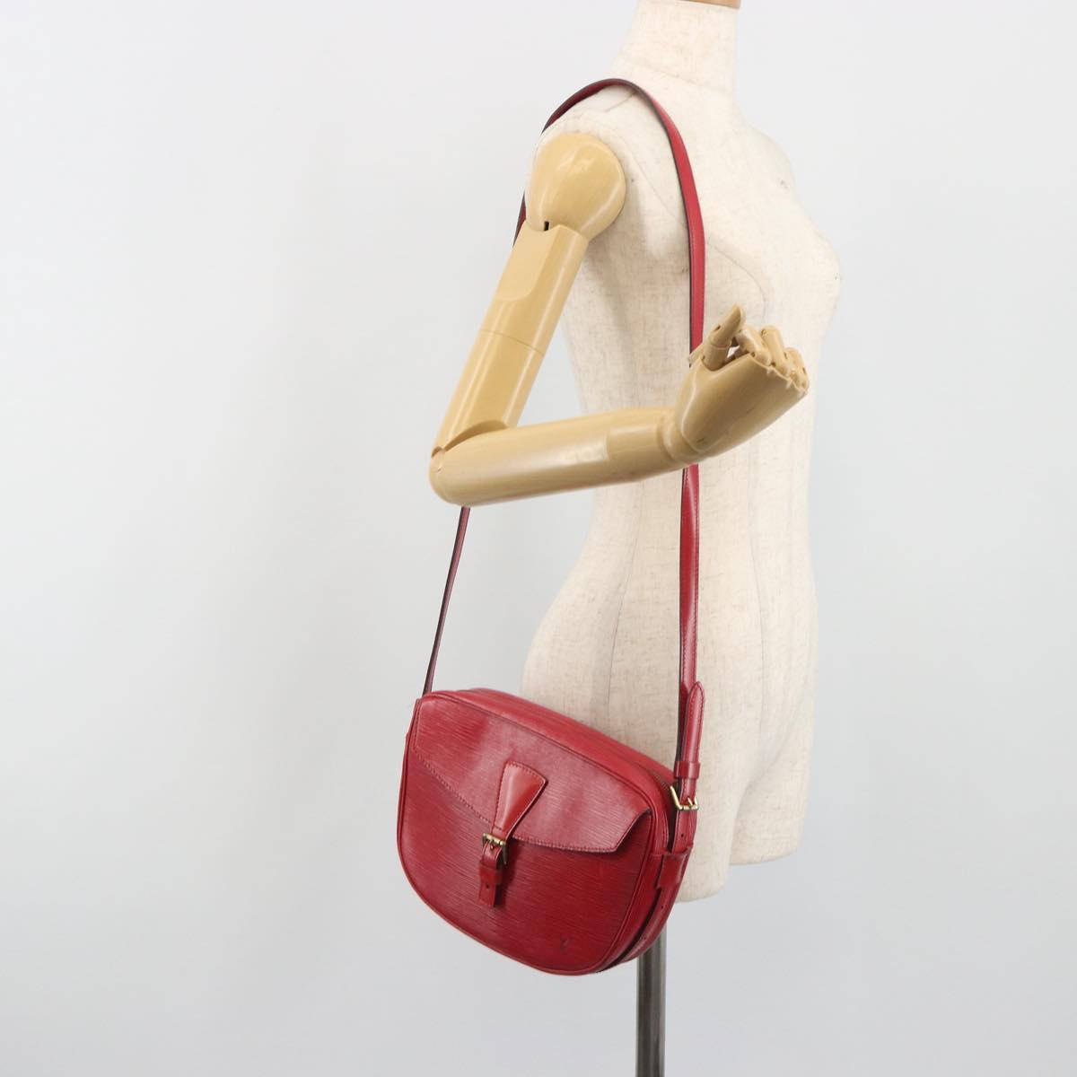 LOUIS VUITTON Epi Jeune Fille MM Shoulder Bag Red M52157 LV Auth 194678A