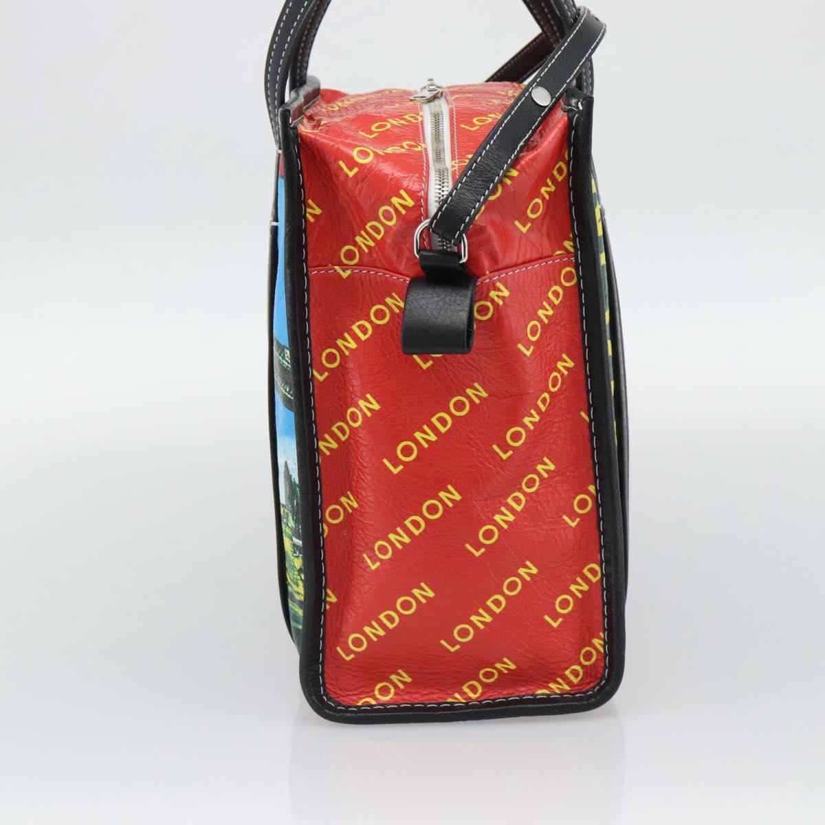 BALENCIAGA Bazaar Shopper Hand Bag Leather 2way Red Silver 443096 Auth 194679SAM
