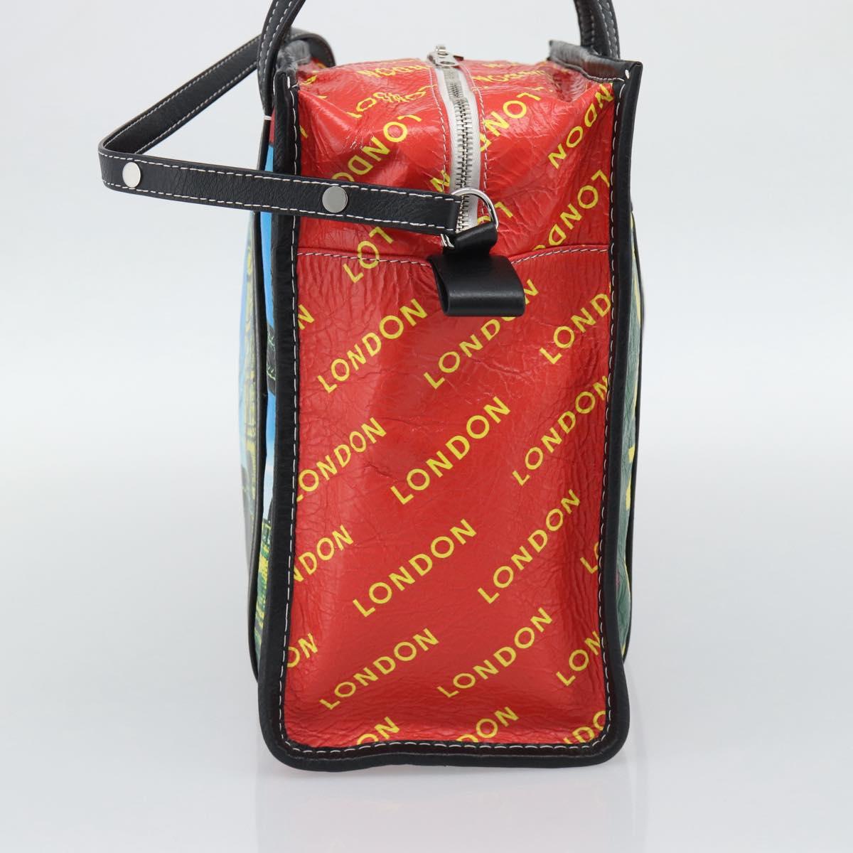 BALENCIAGA Bazaar Shopper Hand Bag Leather 2way Red Silver 443096 Auth 194679SAM