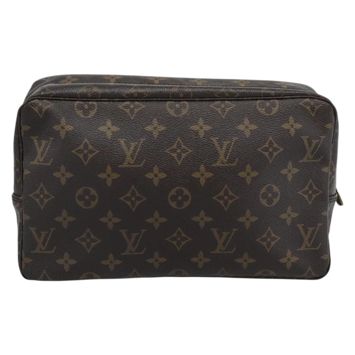 LOUIS VUITTON Monogram Trousse Toilette 28 Clutch Bag M47522 LV Auth 194681