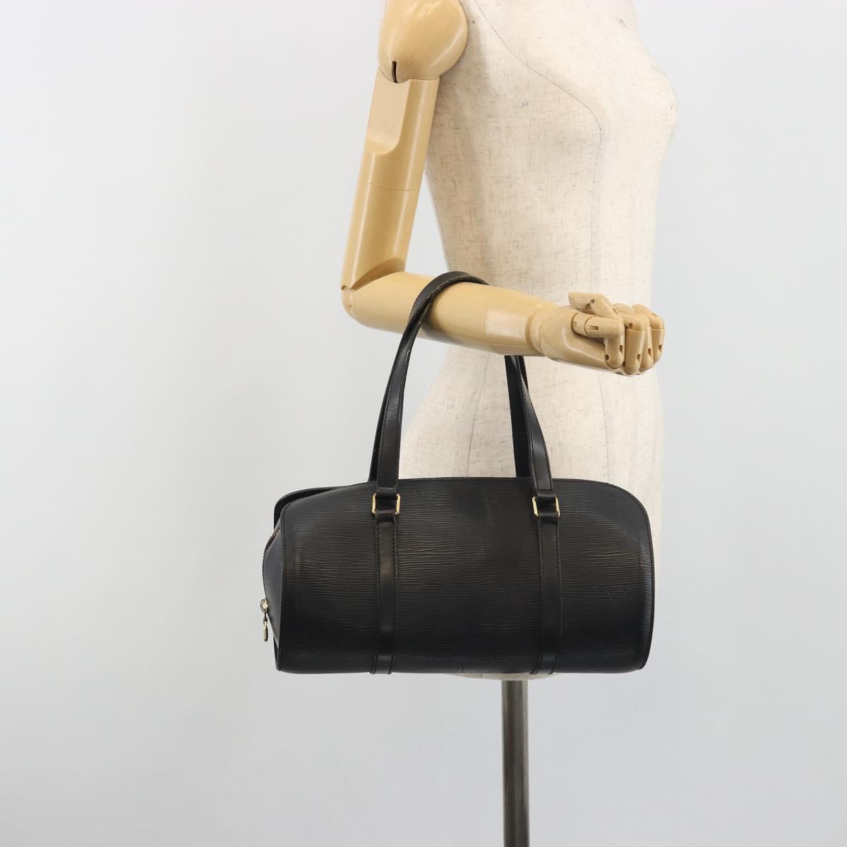 LOUIS VUITTON Epi Soufflot Hand Bag Black M52222 LV Auth 194686