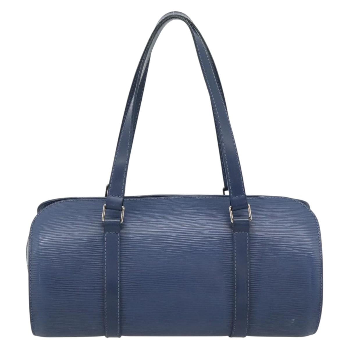 LOUIS VUITTON Epi Soufflot Hand Bag Safir LV Auth 194688